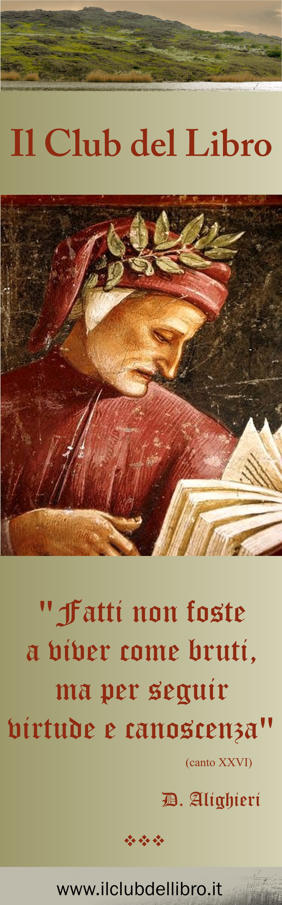 Segnalibro Ufficiale del Club del Libro, vincitore del primo concorso natalizio del CDL